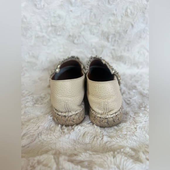 Valentino Rockstud Leather Espadrille Platform Flats - Picture 8 of 16